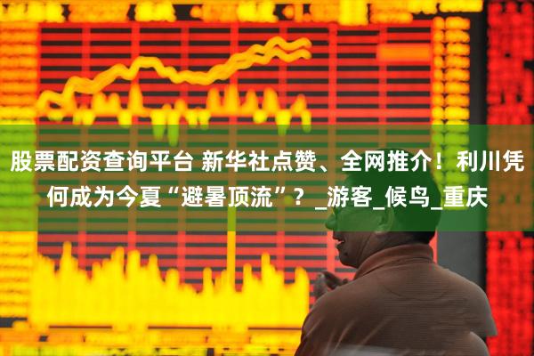 股票配资查询平台 新华社点赞、全网推介！利川凭何成为今夏“避暑顶流”？_游客_候鸟_重庆