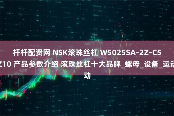 杆杆配资网 NSK滚珠丝杠 W5025SA-2Z-C5Z10 产品参数介绍 滚珠丝杠十大品牌_螺母_设备_运动